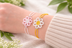 Náramek s květmi nadstavitelný